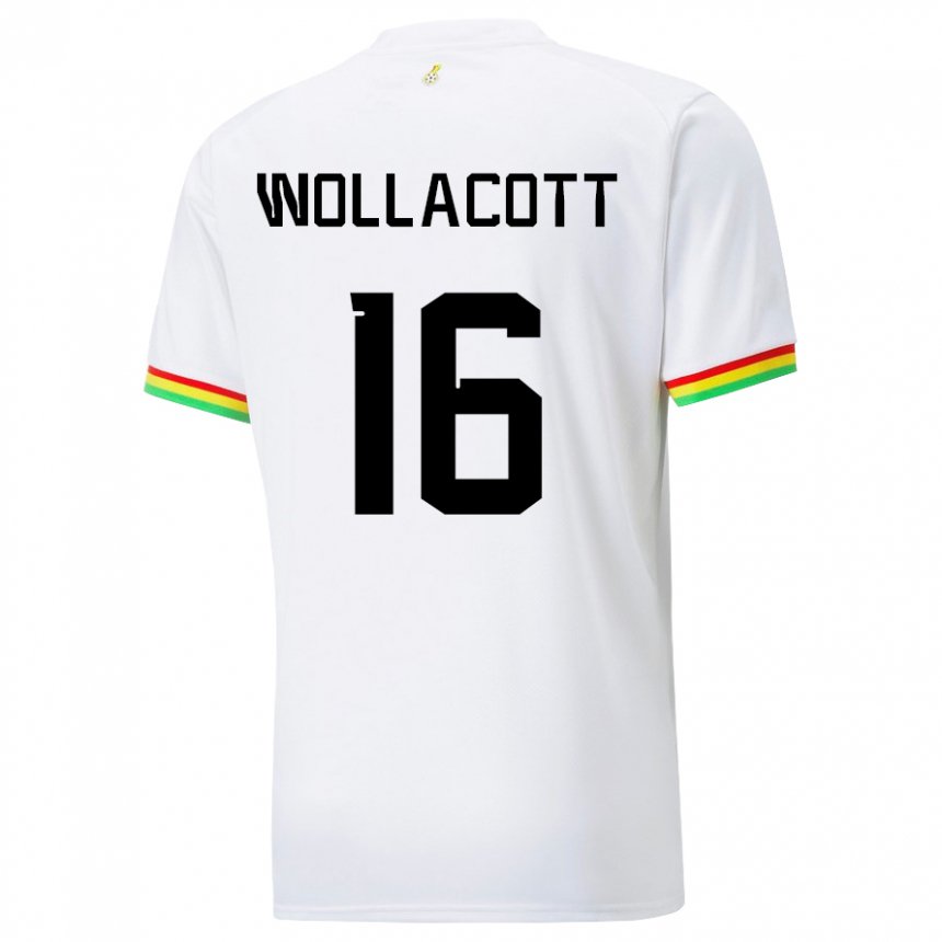 Női Ghánai Joe Wollacott #16 Fehér Hazai Jersey 22-24 Mez Póló Ing