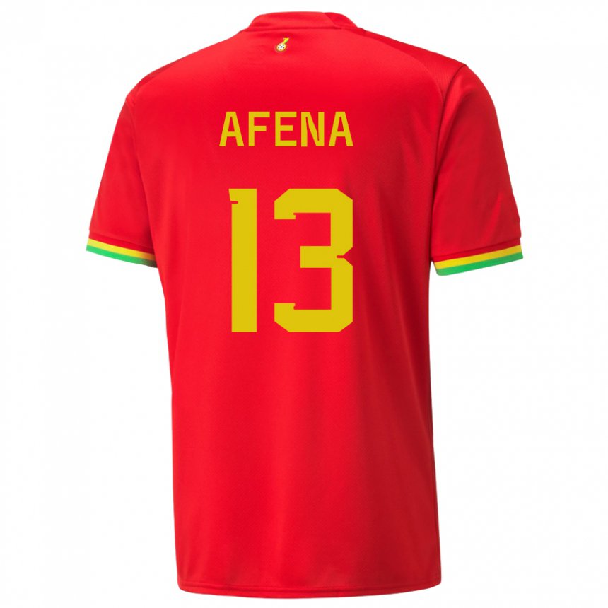 Női Ghánai Felix Afena-gyan #13 Piros Idegenbeli Jersey 22-24 Mez Póló Ing