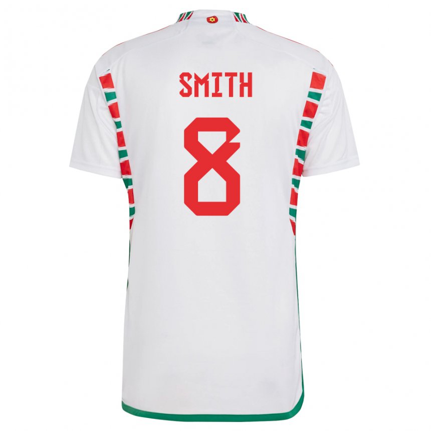 Női Walesi Matt Smith #8 Fehér Idegenbeli Jersey 22-24 Mez Póló Ing