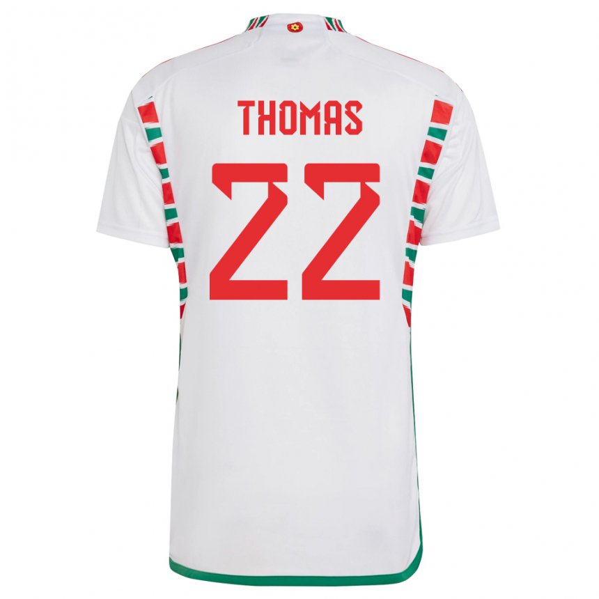 Női Walesi Sorba Thomas #22 Fehér Idegenbeli Jersey 22-24 Mez Póló Ing