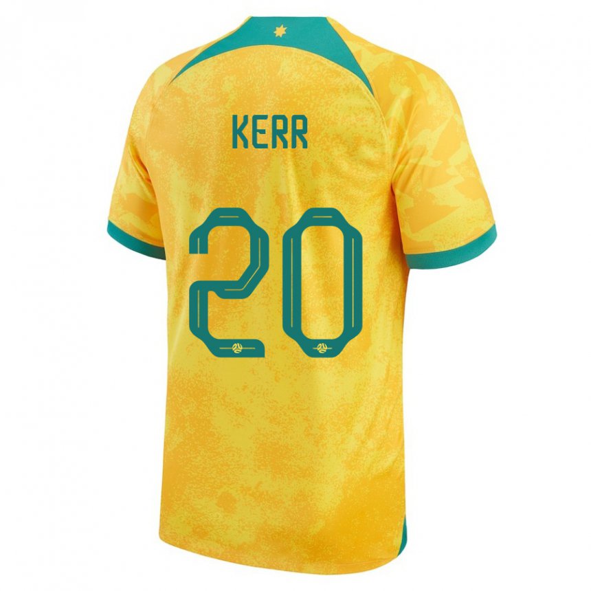 Gyermek Ausztrál Sam Kerr #20 Aranysárga Hazai Jersey 22-24 Mez Póló Ing