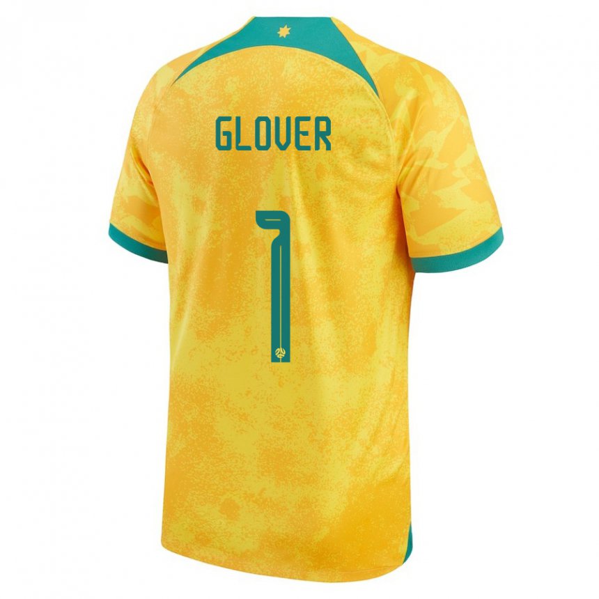 Gyermek Ausztrál Thomas Glover #1 Aranysárga Hazai Jersey 22-24 Mez Póló Ing