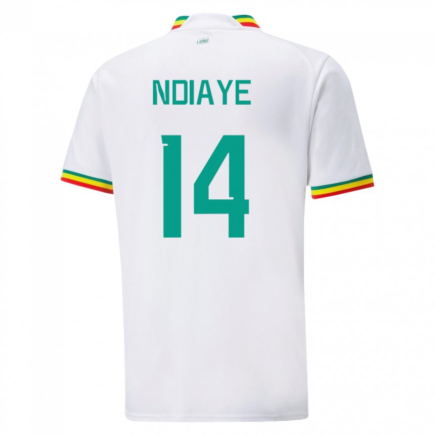 Gyermek Szenegáli Salimata Ndiaye #14 Fehér Hazai Jersey 22-24 Mez Póló Ing