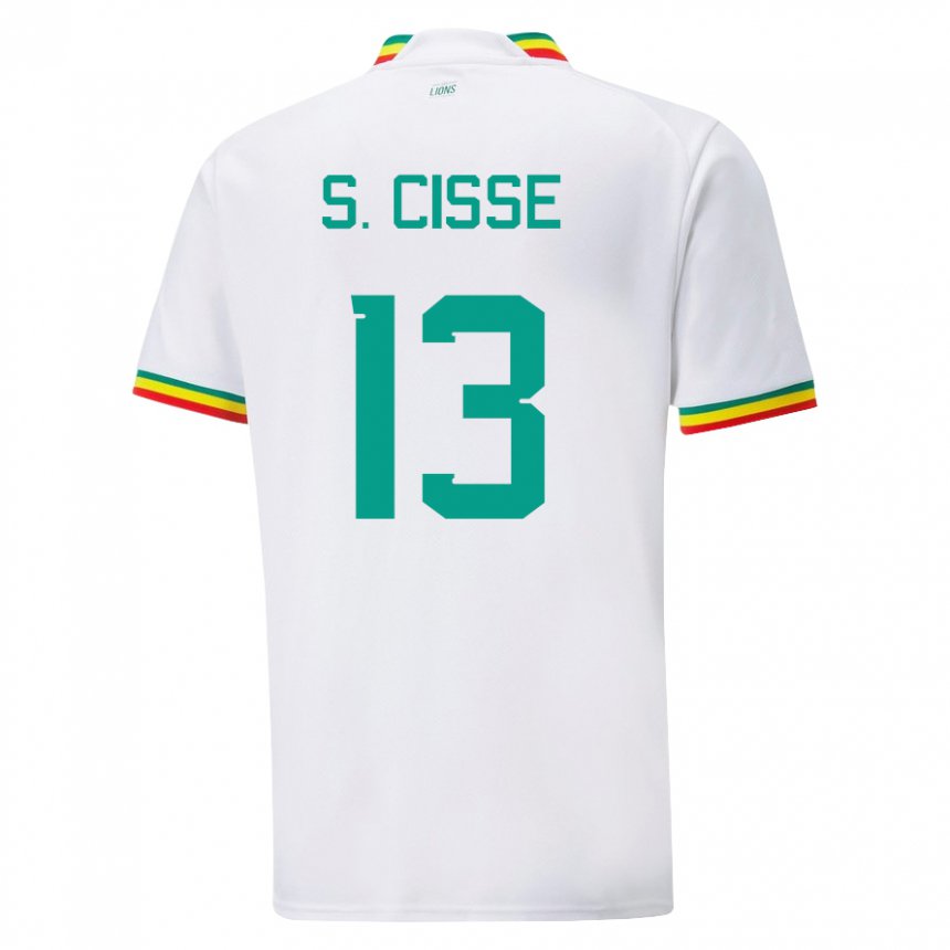 Gyermek Szenegáli Souleymane Cisse #13 Fehér Hazai Jersey 22-24 Mez Póló Ing