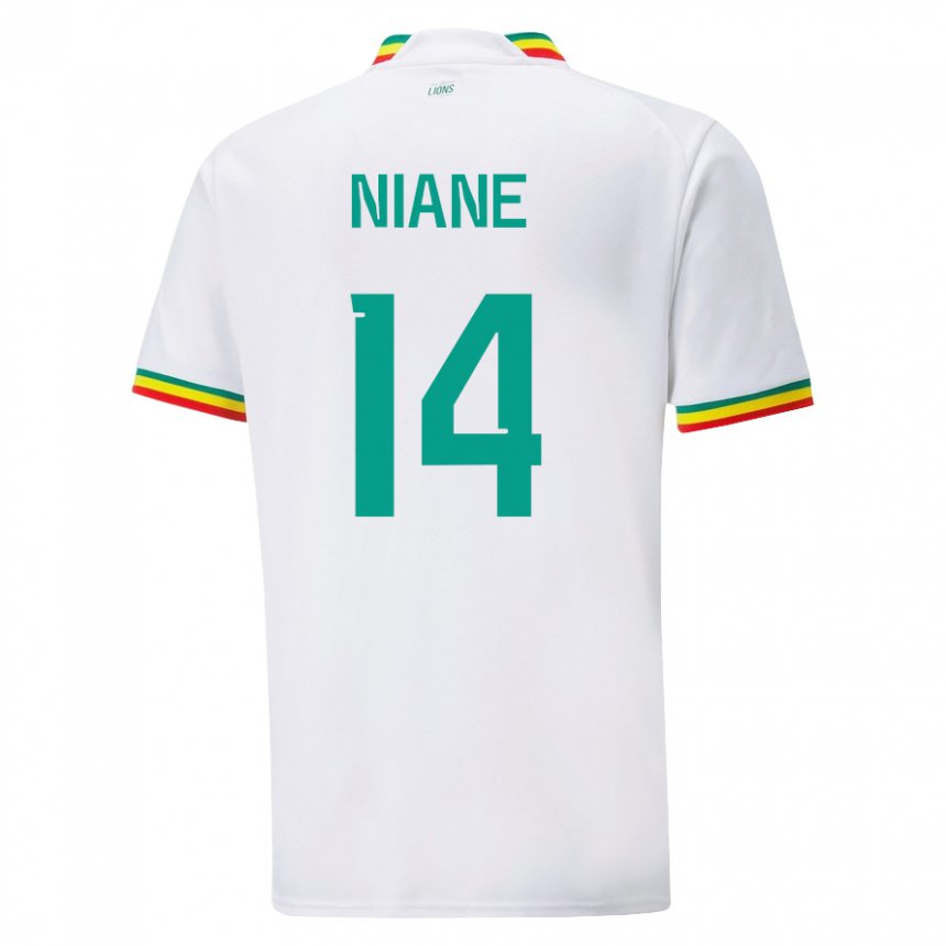 Gyermek Szenegáli Ibrahima Niane #14 Fehér Hazai Jersey 22-24 Mez Póló Ing