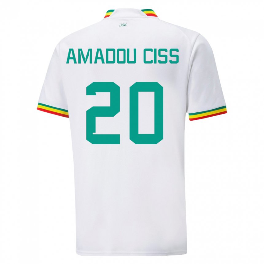 Gyermek Szenegáli Amadou Ciss #20 Fehér Hazai Jersey 22-24 Mez Póló Ing