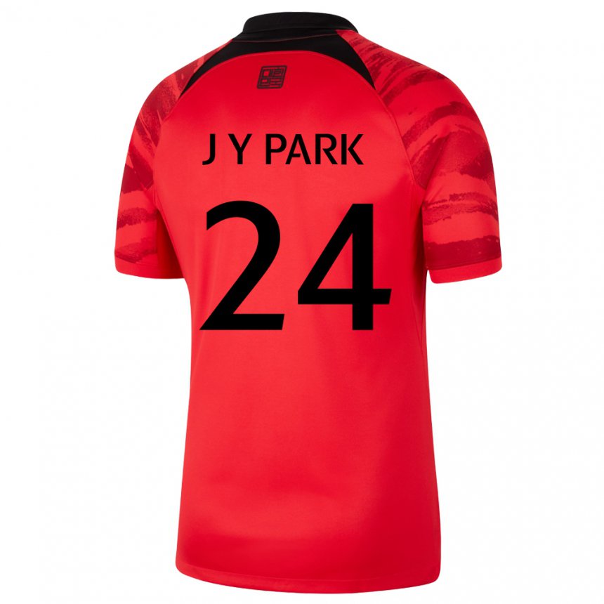 Gyermek Dél-koreai Park Jun Yeong #24 Piros Fekete Hazai Jersey 22-24 Mez Póló Ing