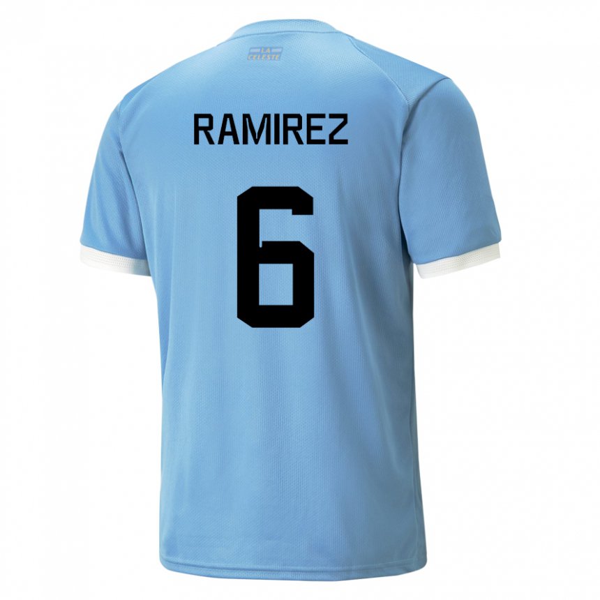 Gyermek Uruguayi Sindy Ramirez #6 Kék Hazai Jersey 22-24 Mez Póló Ing