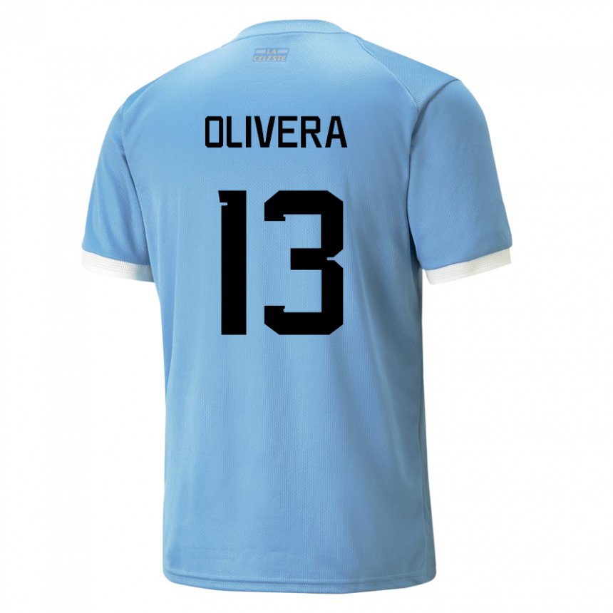 Gyermek Uruguayi Sofia Olivera #13 Kék Hazai Jersey 22-24 Mez Póló Ing