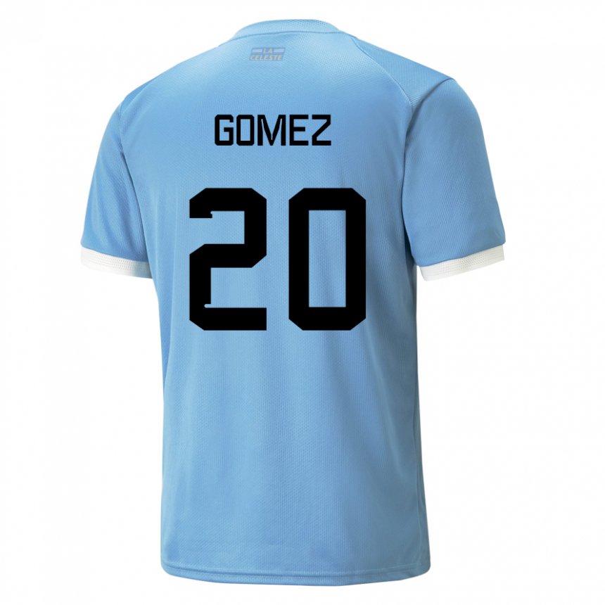 Gyermek Uruguayi Luciana Gomez #20 Kék Hazai Jersey 22-24 Mez Póló Ing