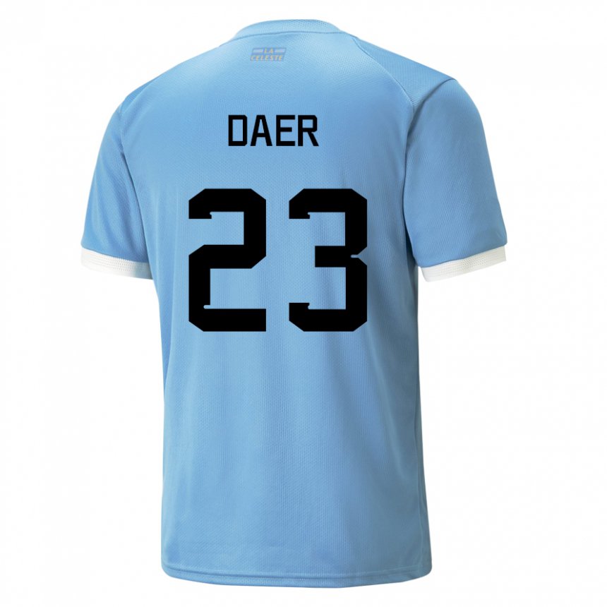 Gyermek Uruguayi Zulma Daer #23 Kék Hazai Jersey 22-24 Mez Póló Ing