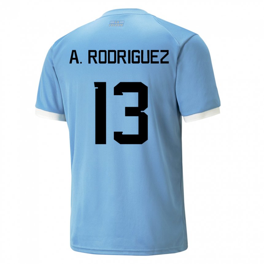 Gyermek Uruguayi Agustin Rodriguez #13 Kék Hazai Jersey 22-24 Mez Póló Ing