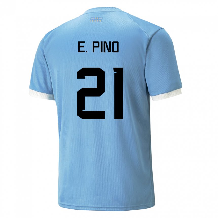 Gyermek Uruguayi Emiliano Del Pino #21 Kék Hazai Jersey 22-24 Mez Póló Ing