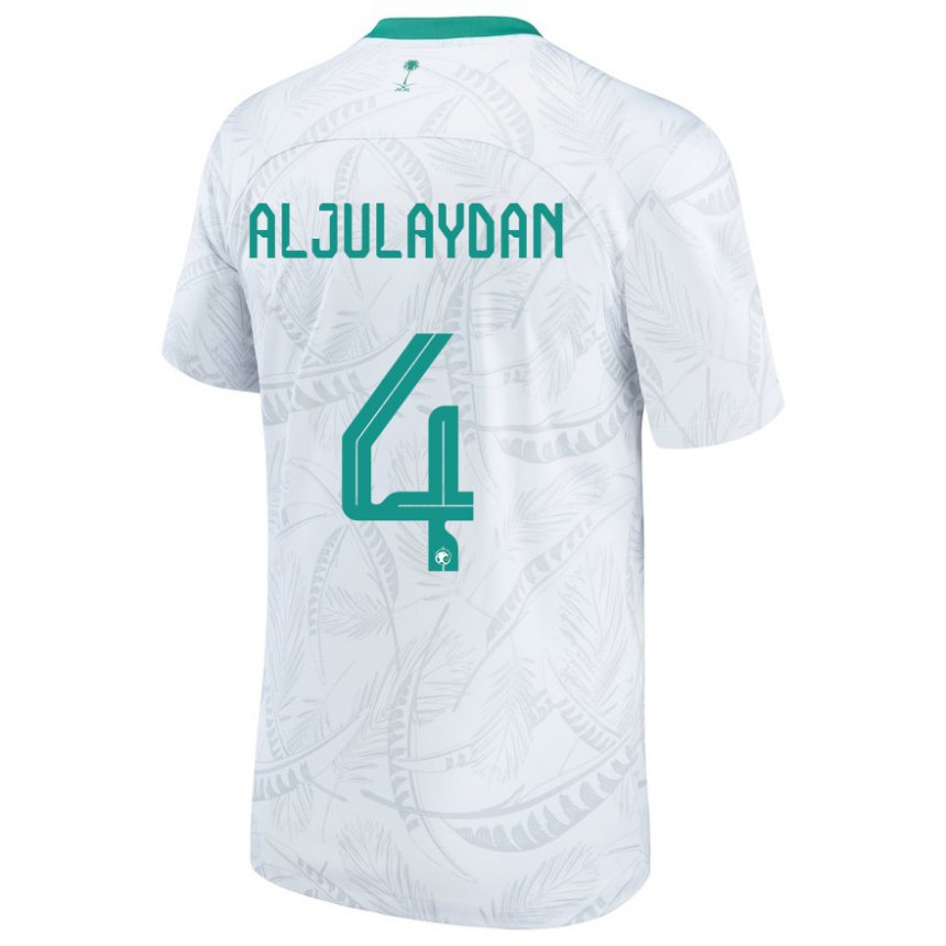 Gyermek Szaúd-arábiai Ahmed Aljulaydan #4 Fehér Hazai Jersey 22-24 Mez Póló Ing