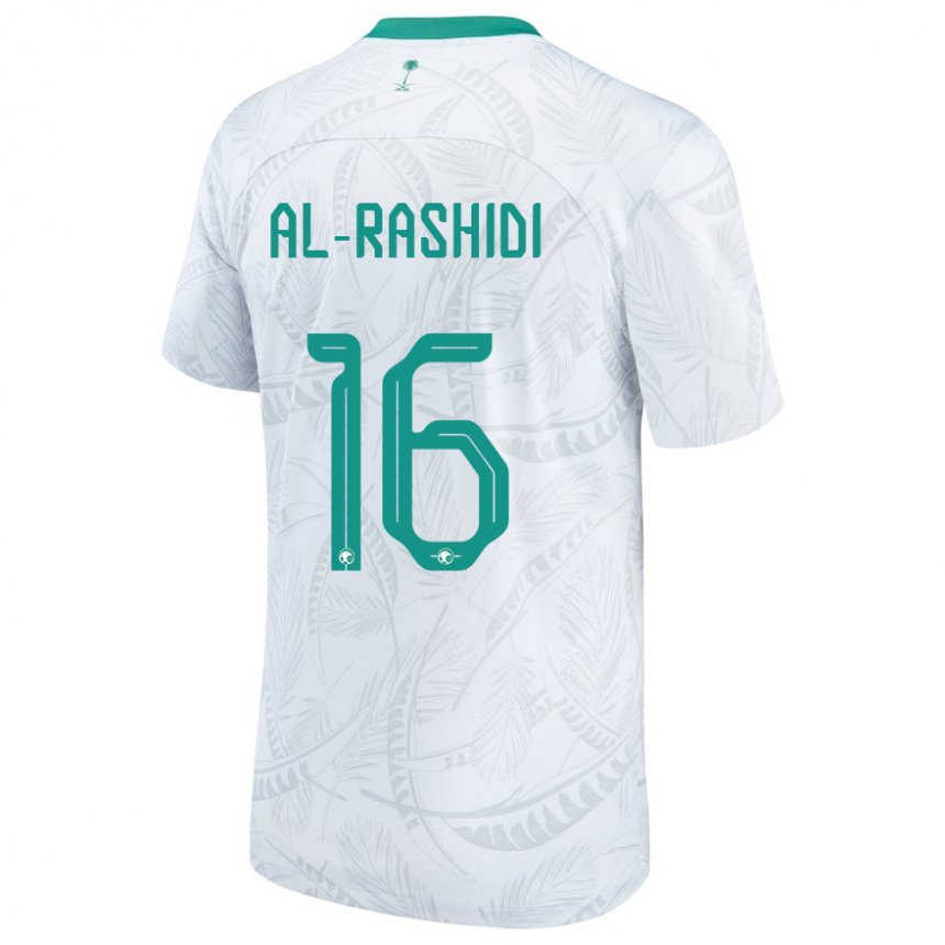 Gyermek Szaúd-arábiai Mohammed Al Rashidi #16 Fehér Hazai Jersey 22-24 Mez Póló Ing
