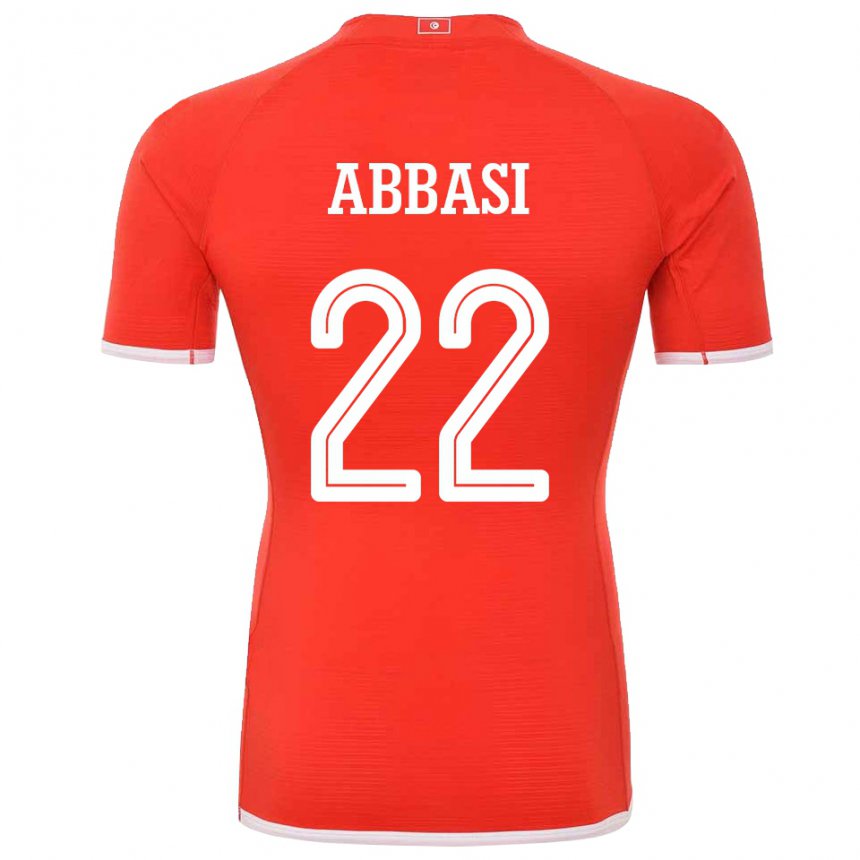 Gyermek Tunéziai Bechir Abbasi #22 Piros Hazai Jersey 22-24 Mez Póló Ing