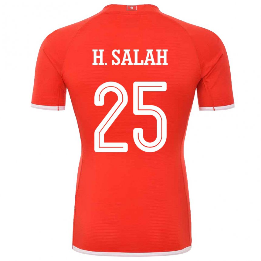 Gyermek Tunéziai Heni Ben Salah #25 Piros Hazai Jersey 22-24 Mez Póló Ing