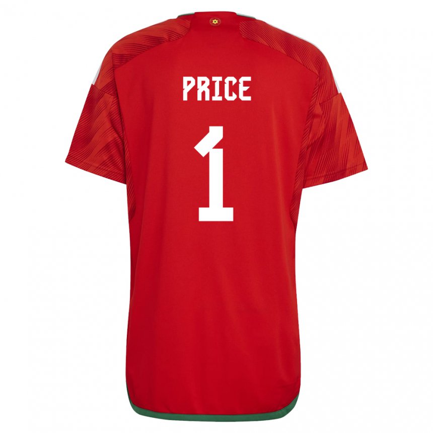 Gyermek Walesi Jo Price #1 Piros Hazai Jersey 22-24 Mez Póló Ing