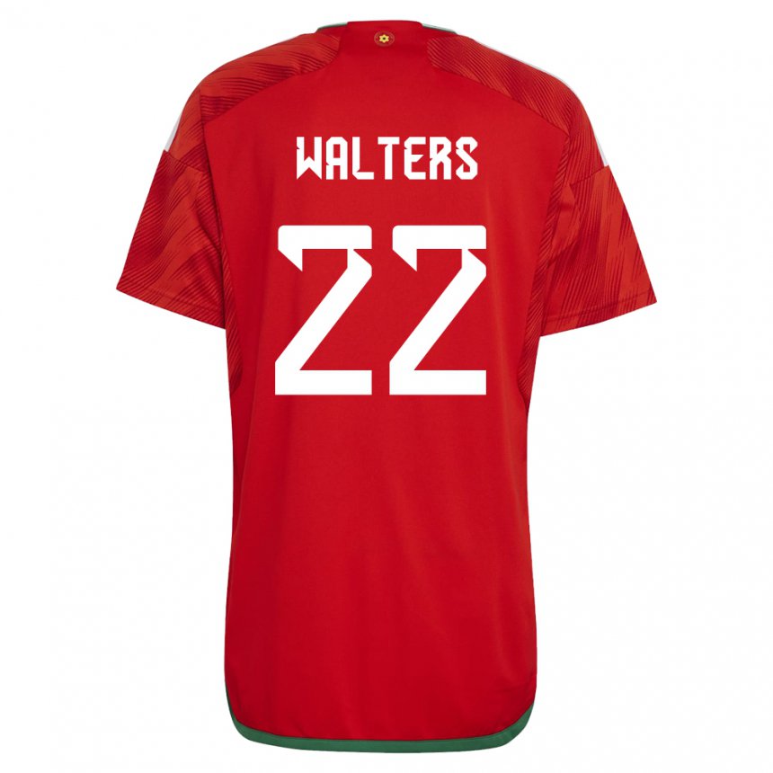 Gyermek Walesi Georgia Walters #22 Piros Hazai Jersey 22-24 Mez Póló Ing