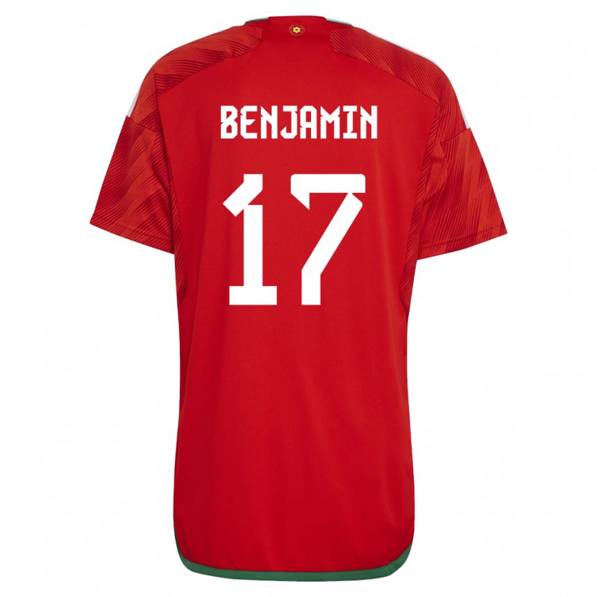 Gyermek Walesi Omari Benjamin #17 Piros Hazai Jersey 22-24 Mez Póló Ing