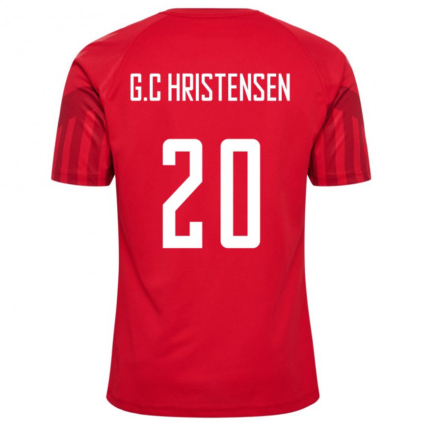 Gyermek Dán Gustav Christensen #20 Piros Hazai Jersey 22-24 Mez Póló Ing