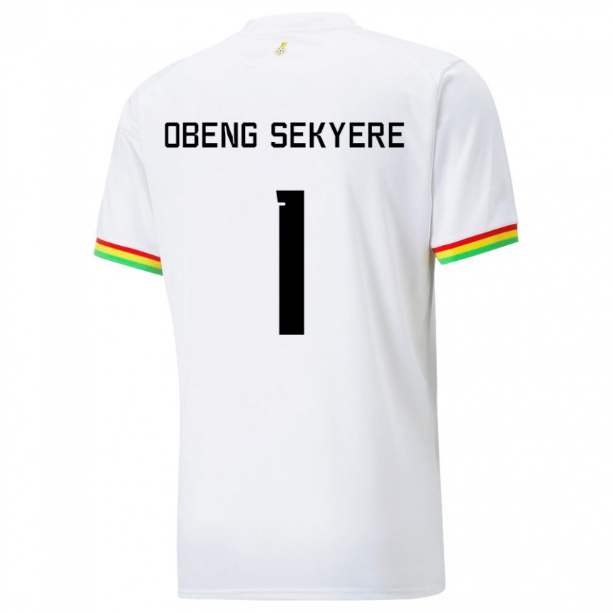 Gyermek Ghánai Gregory Obeng Sekyere #1 Fehér Hazai Jersey 22-24 Mez Póló Ing