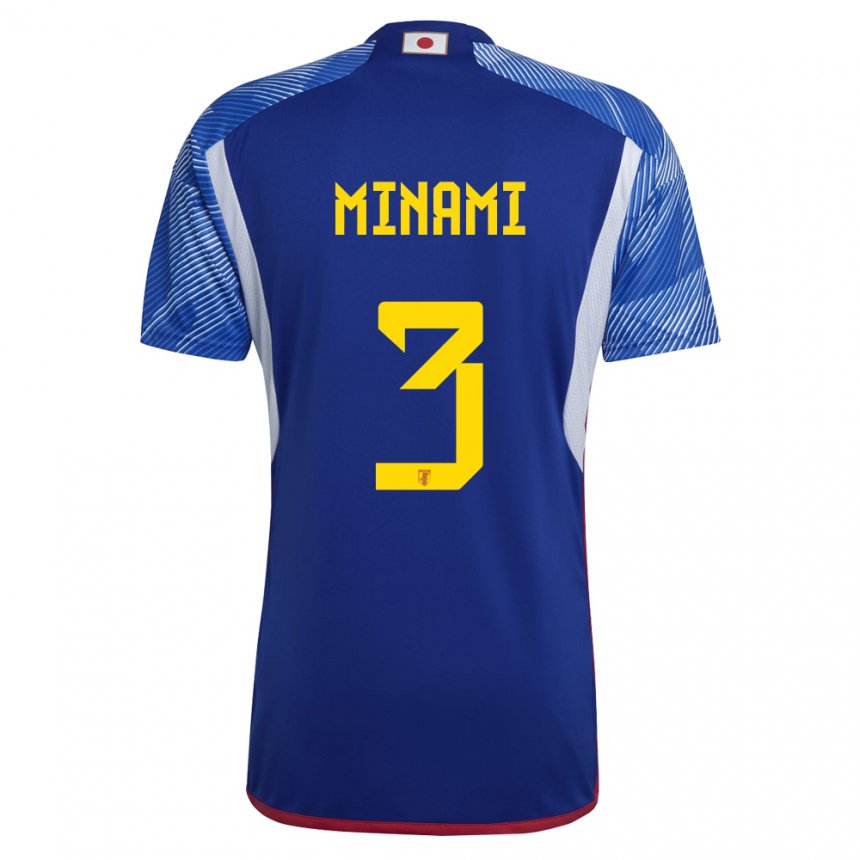 Gyermek Japán Moeka Minami #3 Királykék Hazai Jersey 22-24 Mez Póló Ing