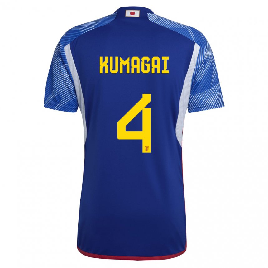 Gyermek Japán Saki Kumagai #4 Királykék Hazai Jersey 22-24 Mez Póló Ing