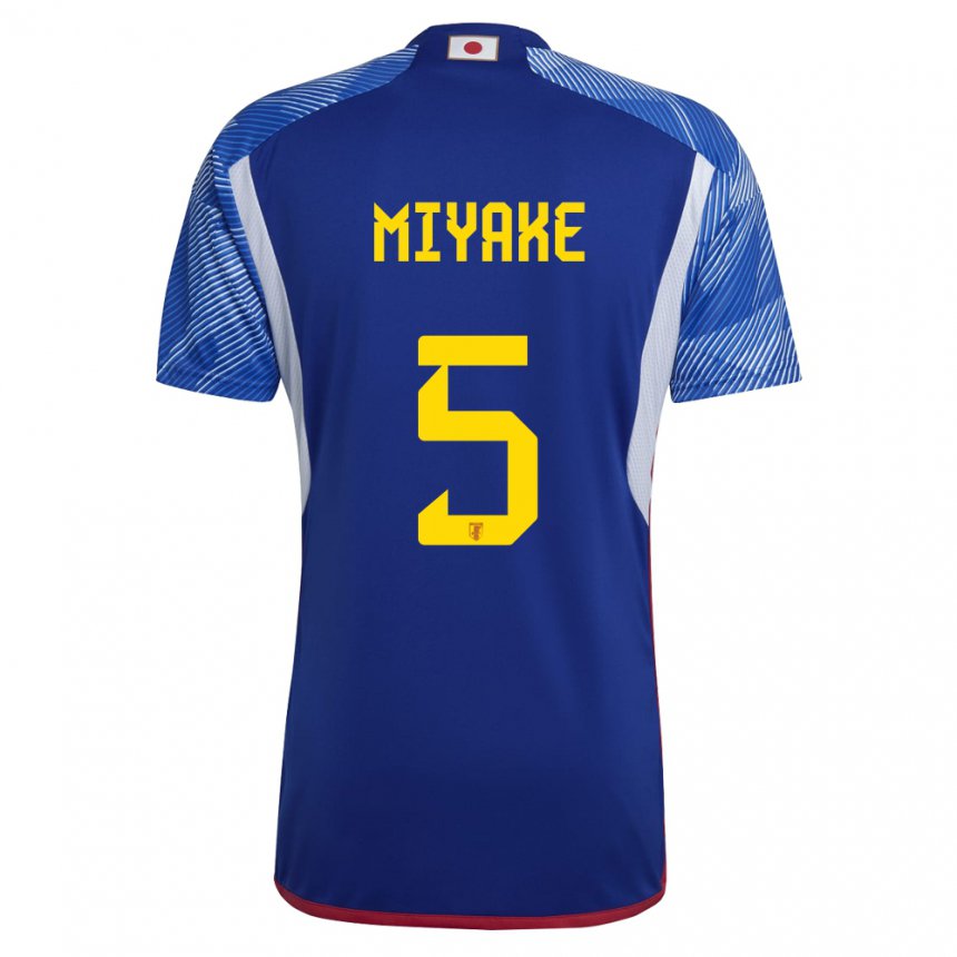 Gyermek Japán Shiori Miyake #5 Királykék Hazai Jersey 22-24 Mez Póló Ing