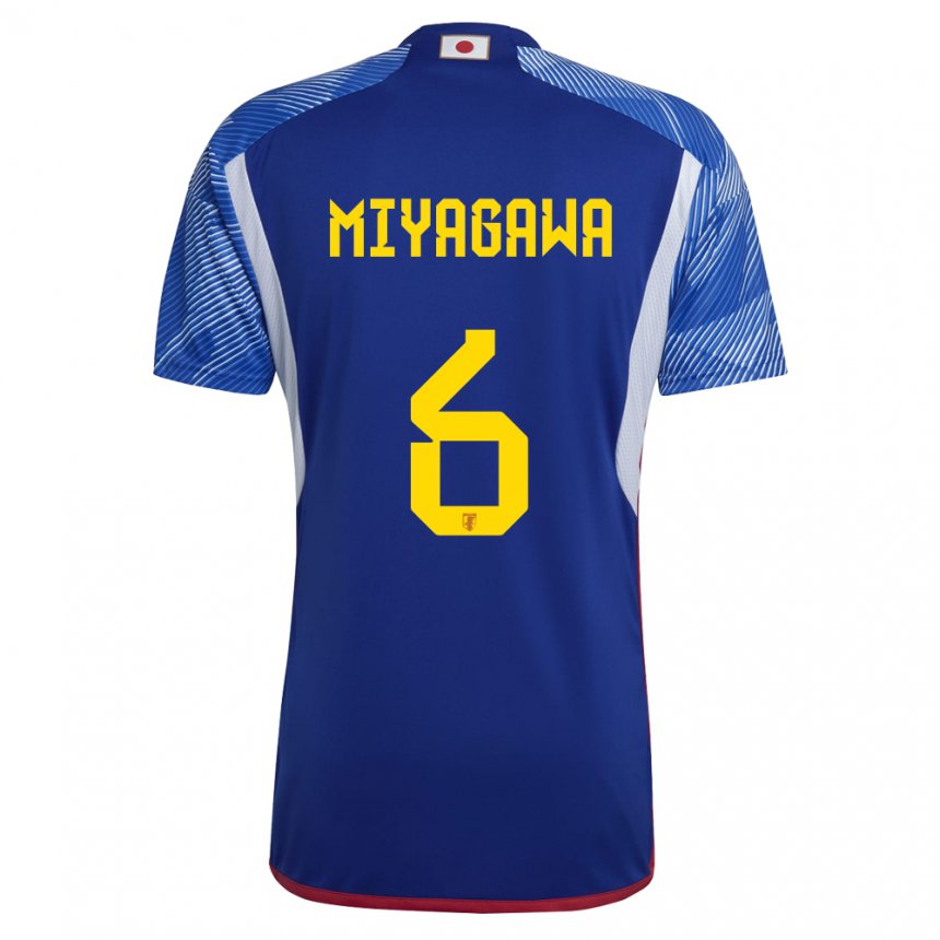 Gyermek Japán Asato Miyagawa #6 Királykék Hazai Jersey 22-24 Mez Póló Ing