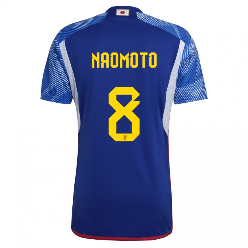 Gyermek Japán Hikaru Naomoto #8 Királykék Hazai Jersey 22-24 Mez Póló Ing