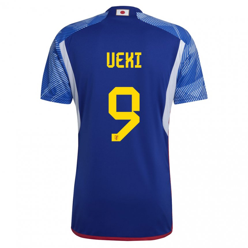 Gyermek Japán Riko Ueki #9 Királykék Hazai Jersey 22-24 Mez Póló Ing