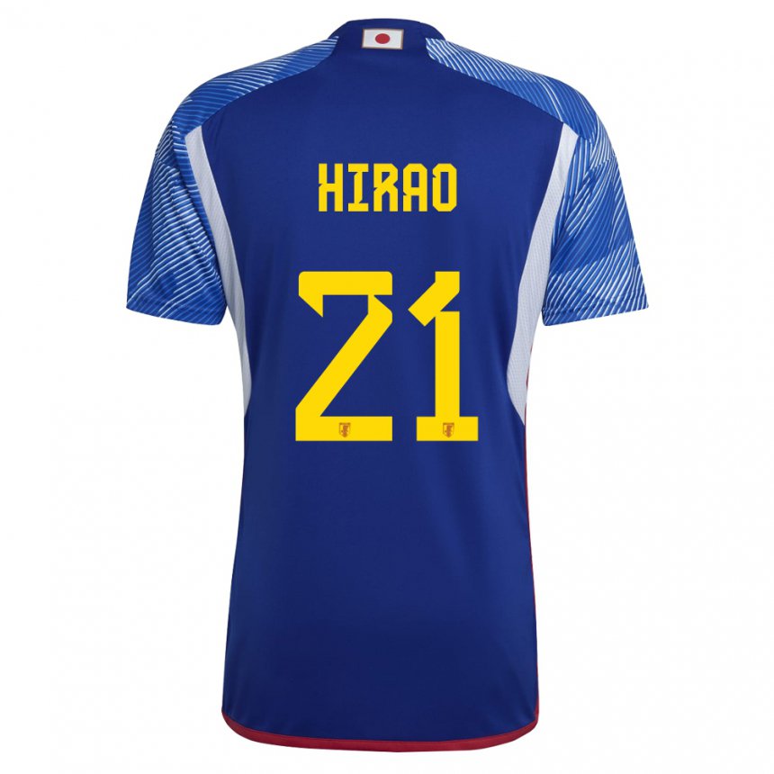 Gyermek Japán Chika Hirao #21 Királykék Hazai Jersey 22-24 Mez Póló Ing