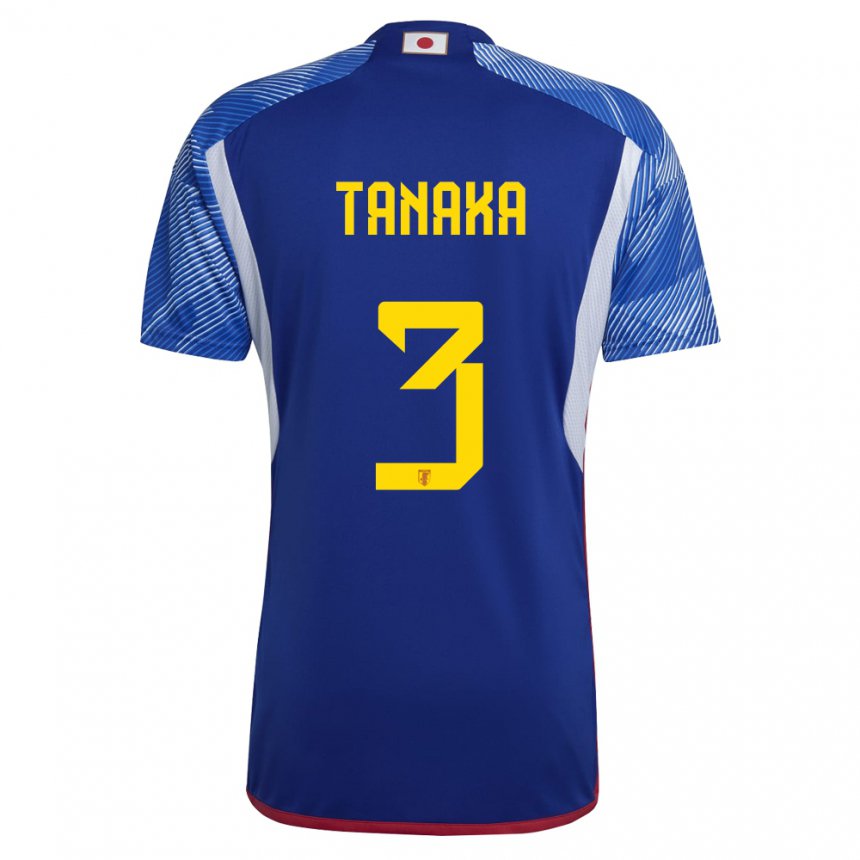 Gyermek Japán Hayato Tanaka #3 Királykék Hazai Jersey 22-24 Mez Póló Ing