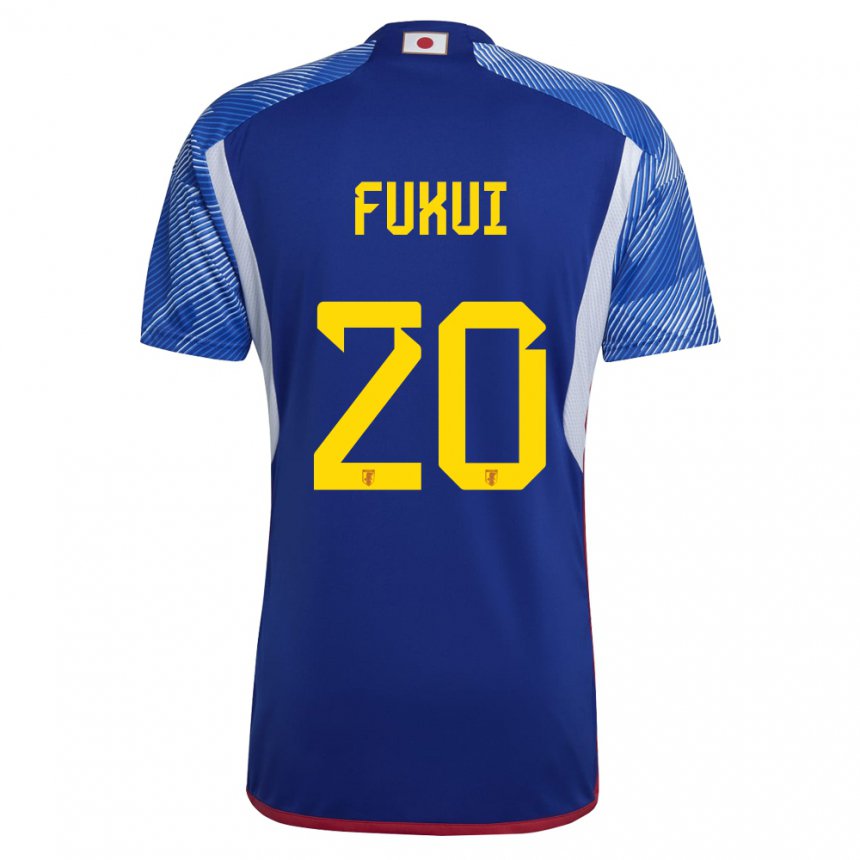 Gyermek Japán Taichi Fukui #20 Királykék Hazai Jersey 22-24 Mez Póló Ing