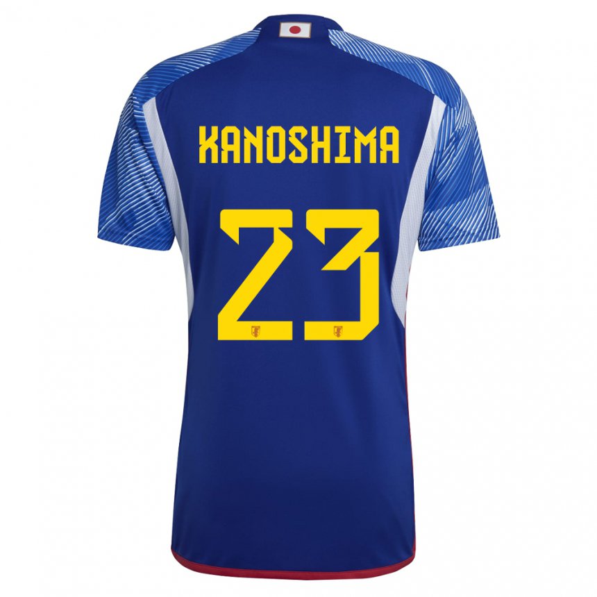 Gyermek Japán Yu Kanoshima #23 Királykék Hazai Jersey 22-24 Mez Póló Ing