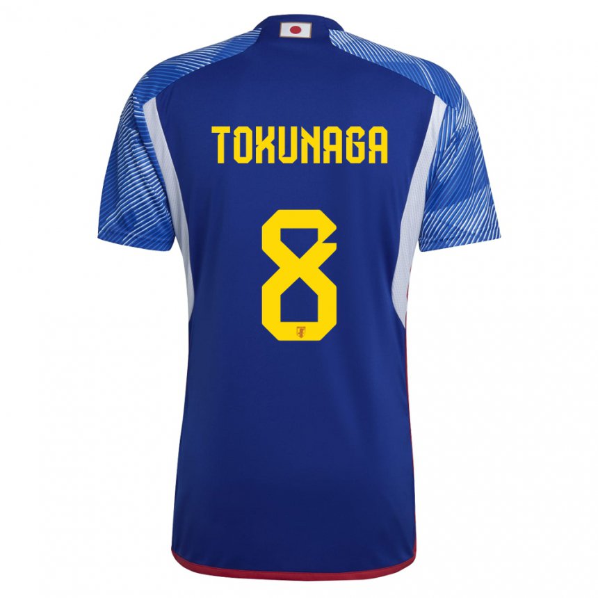 Gyermek Japán Ryo Tokunaga #8 Királykék Hazai Jersey 22-24 Mez Póló Ing