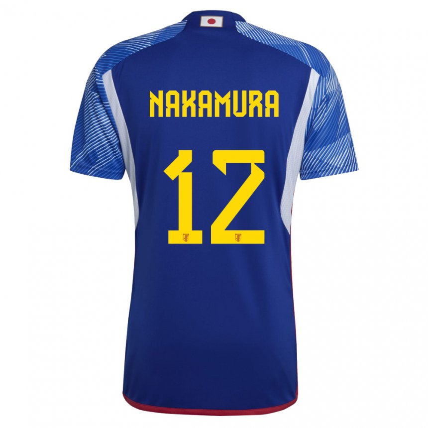 Gyermek Japán Keisuke Nakamura #12 Királykék Hazai Jersey 22-24 Mez Póló Ing