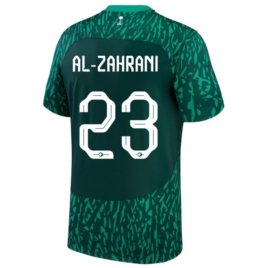 Gyermek Szaúd-arábiai Tahani Al Zahrani #23 Dark Zöld Idegenbeli Jersey 22-24 Mez Póló Ing