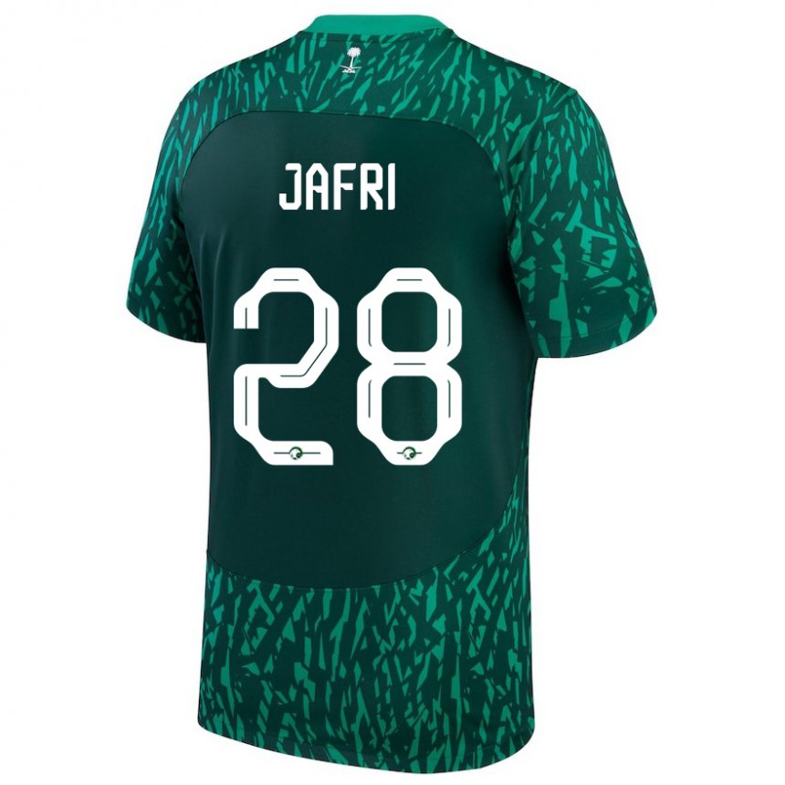 Gyermek Szaúd-arábiai Farah Jafri #28 Dark Zöld Idegenbeli Jersey 22-24 Mez Póló Ing