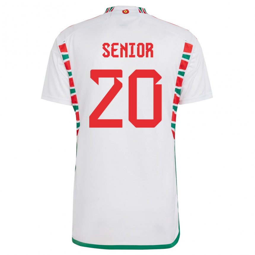 Gyermek Walesi Matt Senior #20 Fehér Idegenbeli Jersey 22-24 Mez Póló Ing