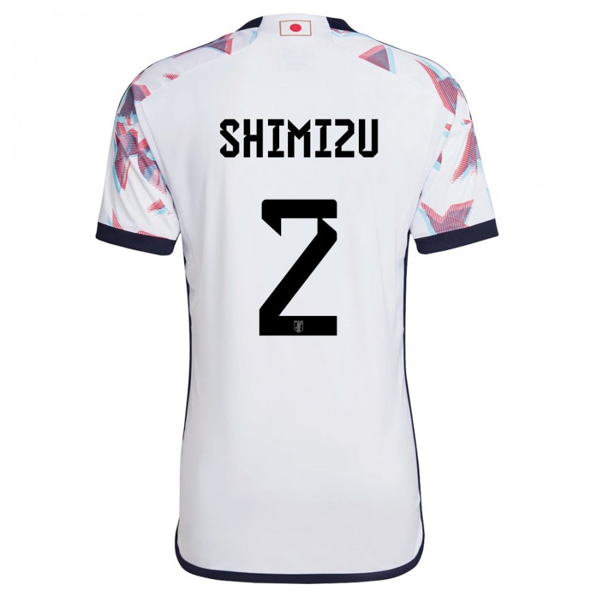 Gyermek Japán Risa Shimizu #2 Fehér Idegenbeli Jersey 22-24 Mez Póló Ing