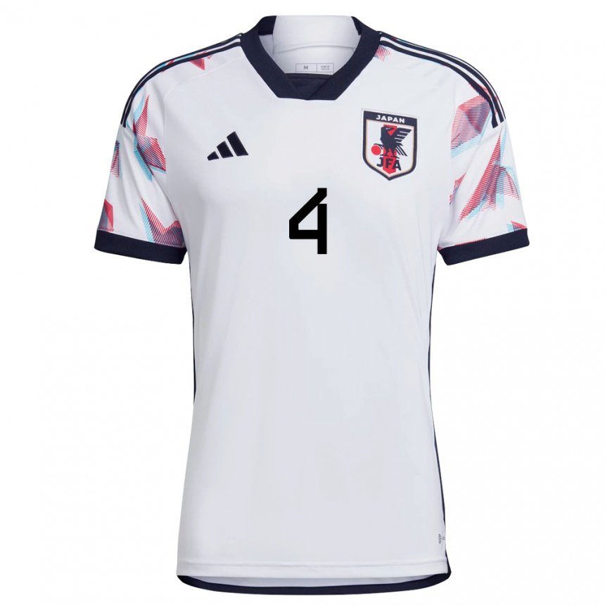 Gyermek Japán Saki Kumagai #4 Fehér Idegenbeli Jersey 22-24 Mez Póló Ing