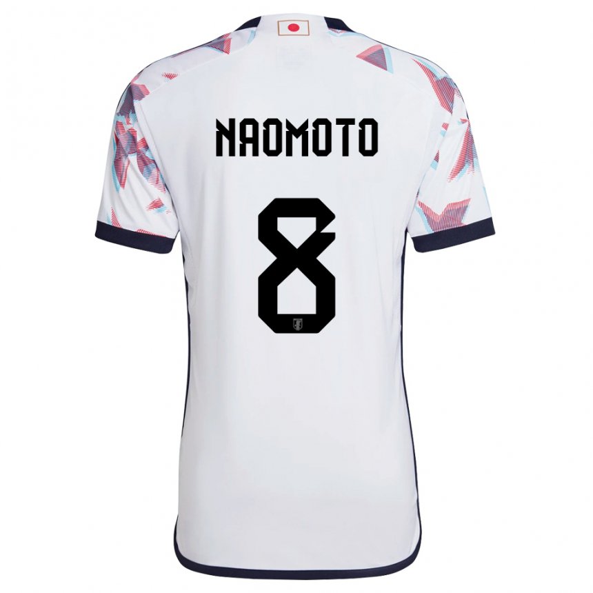 Gyermek Japán Hikaru Naomoto #8 Fehér Idegenbeli Jersey 22-24 Mez Póló Ing