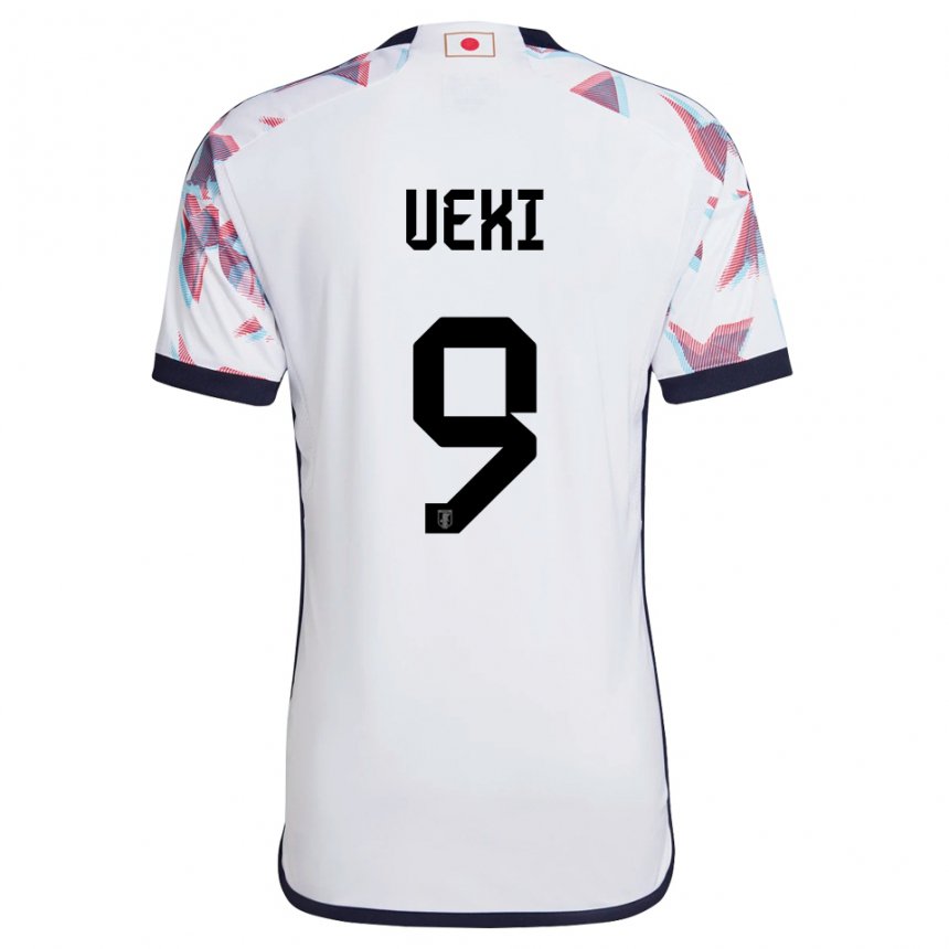 Gyermek Japán Riko Ueki #9 Fehér Idegenbeli Jersey 22-24 Mez Póló Ing