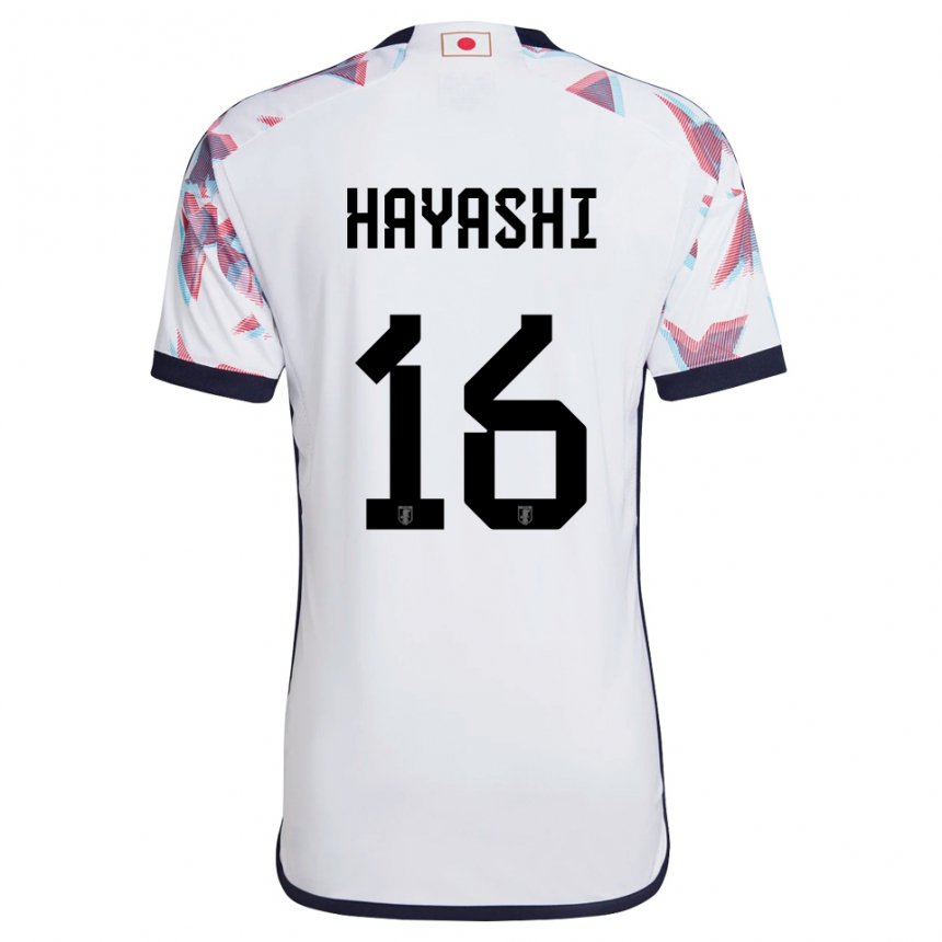 Gyermek Japán Honoka Hayashi #16 Fehér Idegenbeli Jersey 22-24 Mez Póló Ing