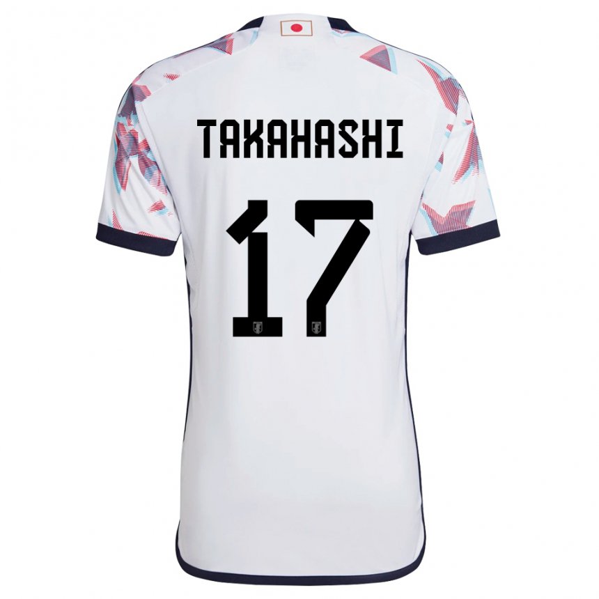 Gyermek Japán Hana Takahashi #17 Fehér Idegenbeli Jersey 22-24 Mez Póló Ing