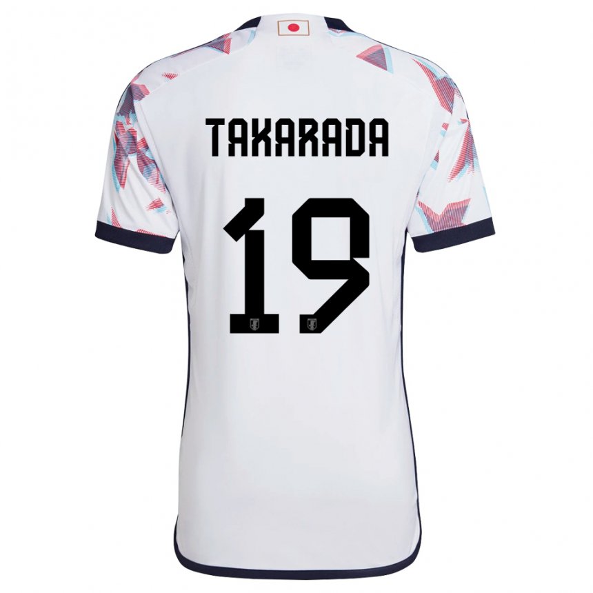 Gyermek Japán Saori Takarada #19 Fehér Idegenbeli Jersey 22-24 Mez Póló Ing