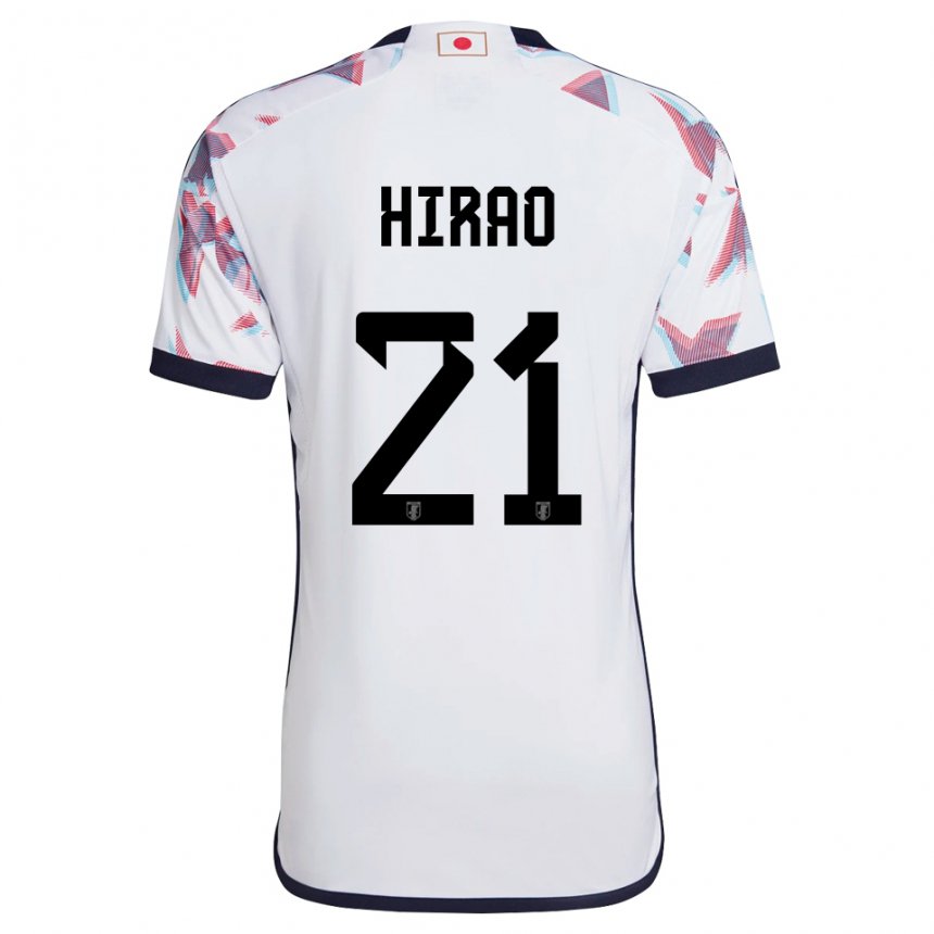 Gyermek Japán Chika Hirao #21 Fehér Idegenbeli Jersey 22-24 Mez Póló Ing