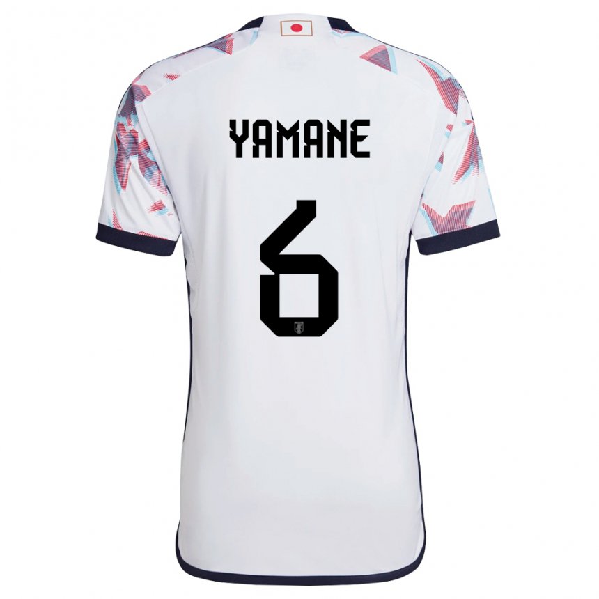 Gyermek Japán Riku Yamane #6 Fehér Idegenbeli Jersey 22-24 Mez Póló Ing